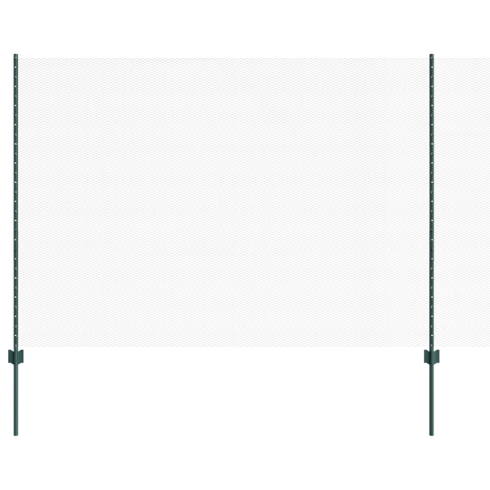 Produktbild för Utomhus hexagonal stängsel med stolpe 10 x 1,6 m Grön Mesh