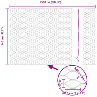 Produktbild för Utomhus hexagonal stängsel med stolpe 25 x 1,4 m Grön Mesh