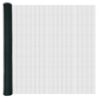 Produktbild för Sexkantigt staket med stolpe 25 x 1,6 m PVC-belagda stål Grön