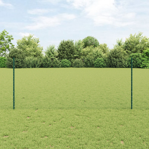 vidaXL Utomhus hexagonal stängsel med stolpe 50 x 1 m PVC-belagda stål