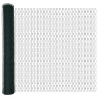 Produktbild för Utomhus hexagonal stängsel med stolpe 50 x 1 m PVC-belagda stål