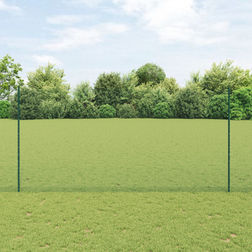vidaXL Utomhus hexagonal stängsel med stolpe 50 x 1,6 m Grön Mesh