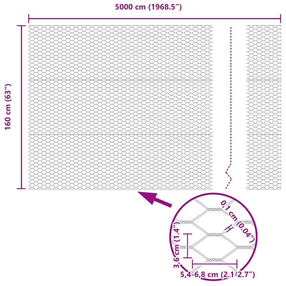 Produktbild för Utomhus hexagonal stängsel med stolpe 50 x 1,6 m Grön Mesh