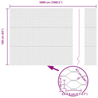 Produktbild för Utomhus hexagonal stängsel med stolpe 50 x 1,6 m Grön Mesh