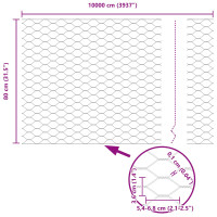 Produktbild för Utomhus hexagonal stängsel med stolpe 100 x 0,8 m Grön Mesh