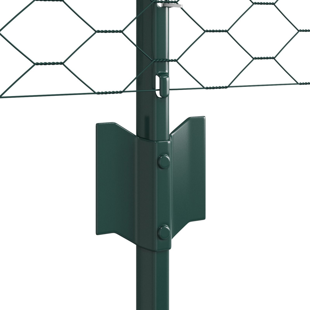 Produktbild för Utomhus hexagonal stängsel med stolpe 100 x 0,8 m Grön Mesh