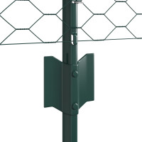 Produktbild för Utomhus hexagonal stängsel med stolpe 100 x 0,8 m Grön Mesh