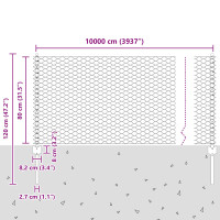Produktbild för Utomhus hexagonal stängsel med stolpe 100 x 0,8 m Grön Mesh