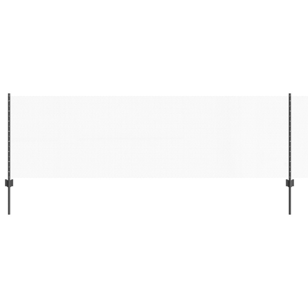 Produktbild för Utomhus hexagonal stängsel med stolpe 25 x 0,8 m Grå Mesh