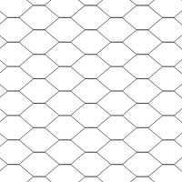 Produktbild för Utomhus hexagonal stängsel med stolpe 100 x 0,5 m Grå Mesh