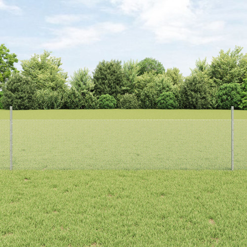 vidaXL Sexkantigt staket med stolpe 25 x 0,5 m Galvaniserat stål Mesh
