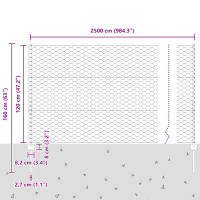 Produktbild för Sexkantigt staket med stolpe 25 x 1,2 m Galvaniserat stål Mesh