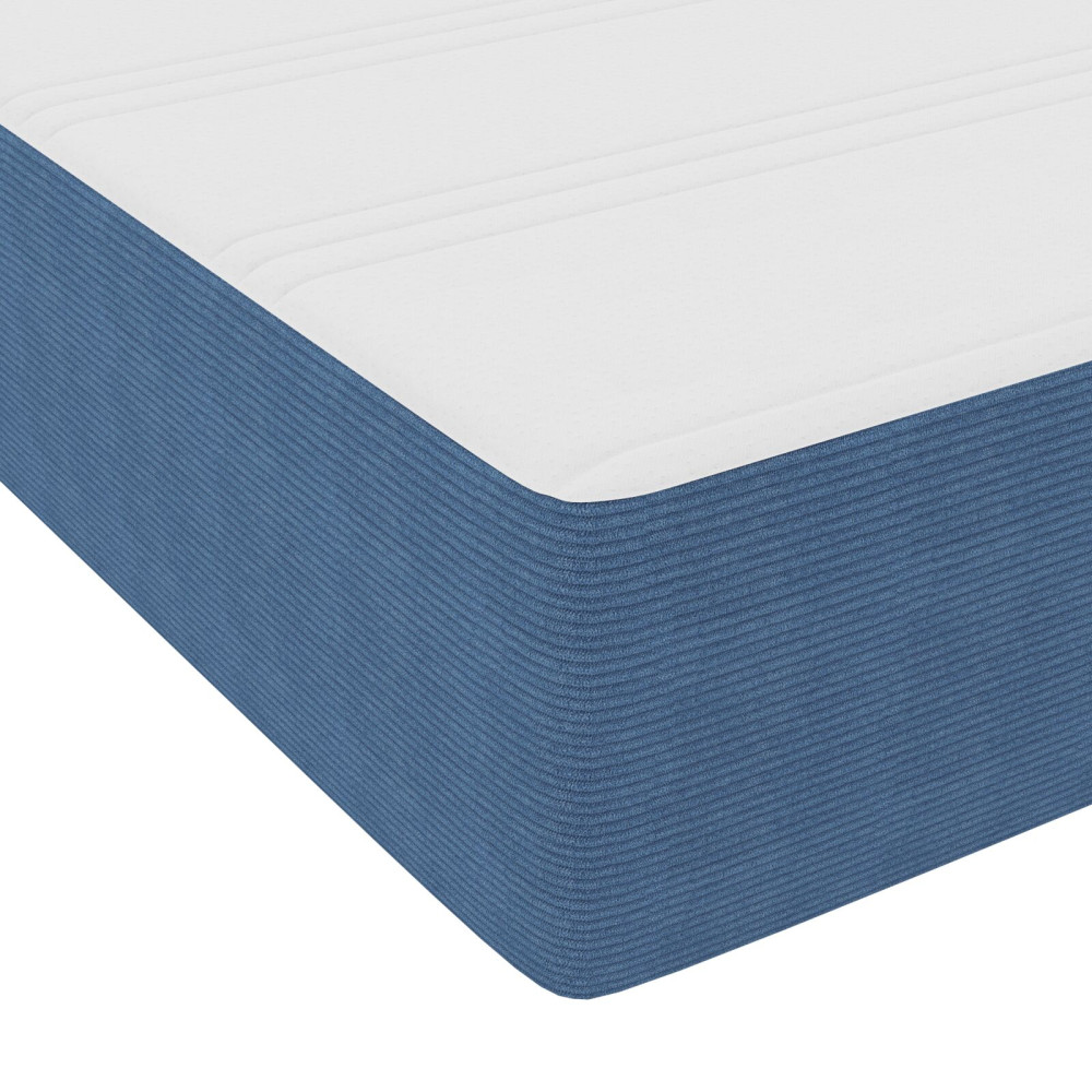 Produktbild för Bäddfjäder Blå och Vit 120 x 200 cm Kordread tyg