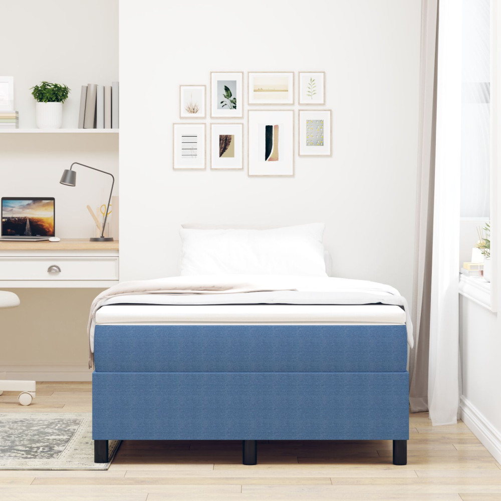 Produktbild för Bäddfjäder Blå och Vit 120 x 200 cm Kordread tyg