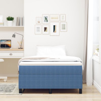 Produktbild för Bäddfjäder Blå och Vit 120 x 200 cm Kordread tyg