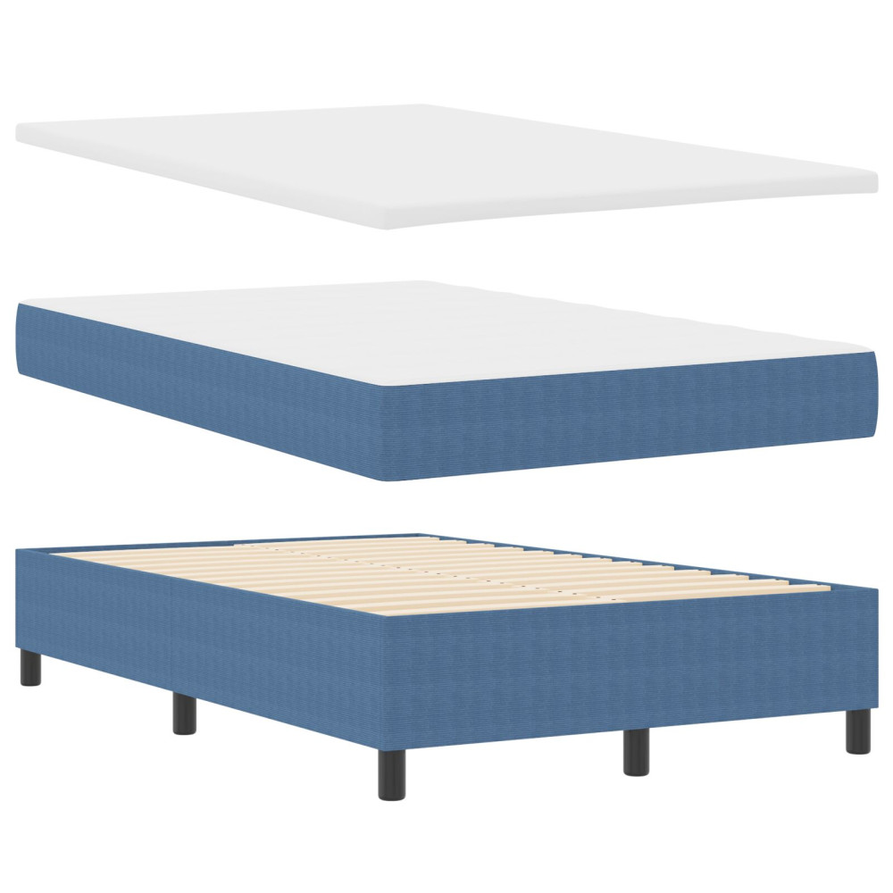 Produktbild för Bäddfjäder Blå och Vit 120 x 200 cm Kordread tyg