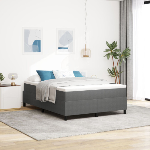 vidaXL Bäddfjäder Ljusgrå och vit. 140 x 200 cm Kordread tyg