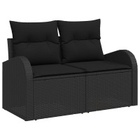 Produktbild för Trädgårdsoffset 6 pcs Svart konstrotting