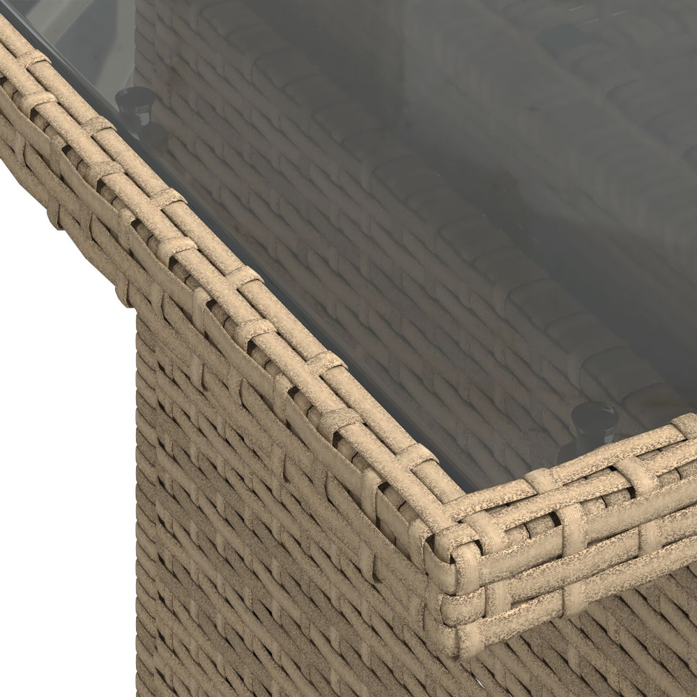 Produktbild för Trädgårdsoffset med kudde 6 pcs Beige och Ljusgrå konstrotting