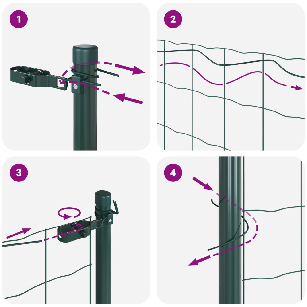 Produktbild för Markfixerat Svetsat Stängsel 25 x 1,4 m (B x H)
