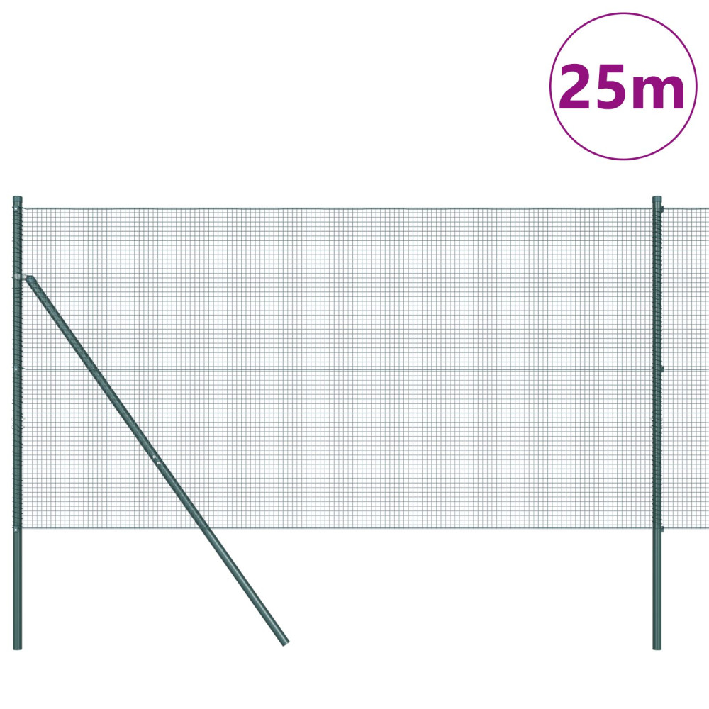 Produktbild för Markfixerat Svetsat Stängsel 25 x 1,4 m (B x H)