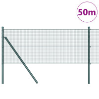 Produktbild för Svetsat trådgaller markfäste 50 x 0,4 m PVC-belagda stål Grön