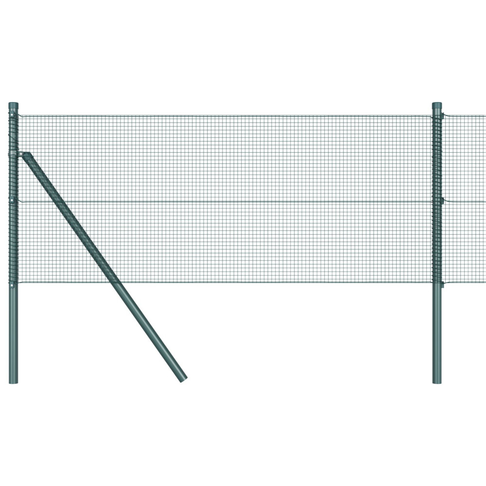 Produktbild för Svetsat trådgaller markfäste 50 x 0,4 m PVC-belagda stål Grön