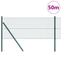 Produktbild för Utomhus Svetsat Trådstängsel Markfäste 50 x 0,4 m Grön Mesh