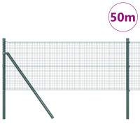 Produktbild för Utomhus Svetsat Trådstängsel Markfäste 50 x 0,4 m Grön Mesh