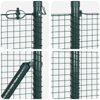 Produktbild för Utomhus Svetsat Trådstängsel Markfäste 50 x 0,4 m Grön Mesh