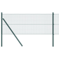 Produktbild för Utomhus Svetsat Trådstängsel Markfäste 50 x 0,6 m Grön Mesh