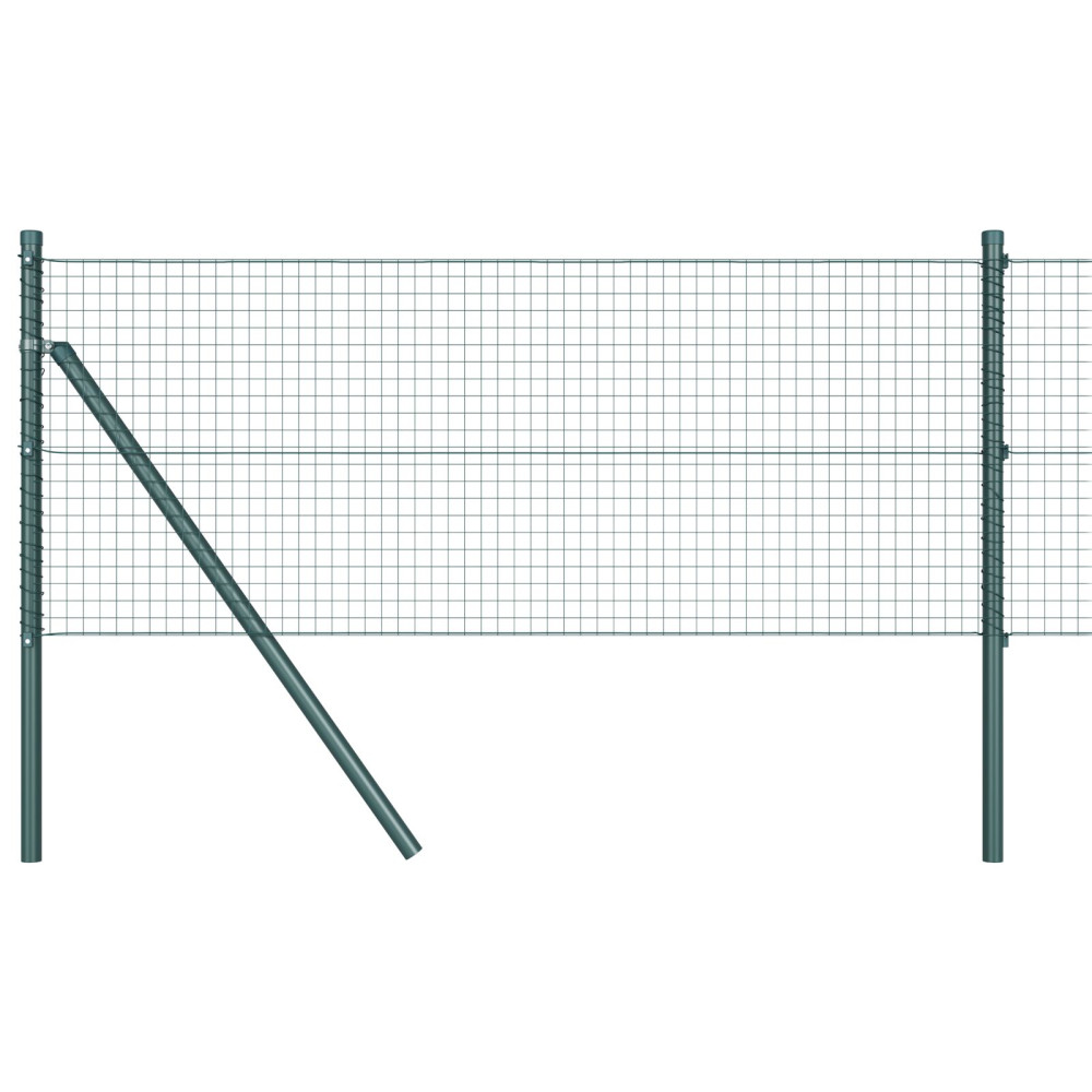 Produktbild för Utomhus Svetsat Trådstängsel Markfäste 50 x 0,6 m Grön Mesh