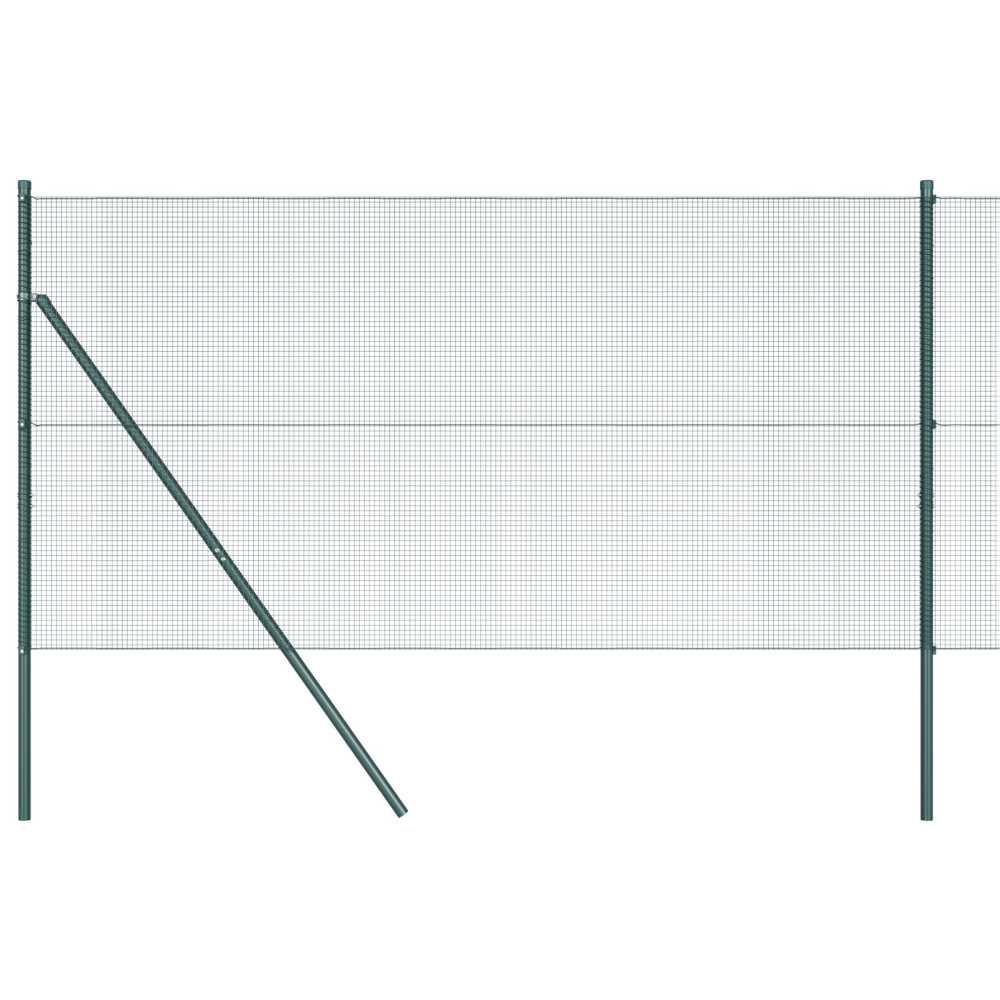 Produktbild för Utomhus Svetsat Trådstängsel Markfäste 50 x 1 m Grön Mesh