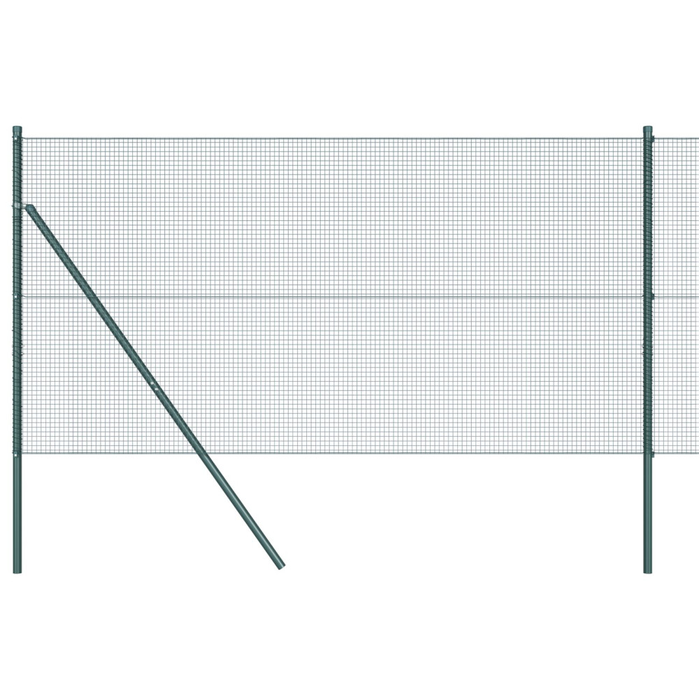 Produktbild för Utomhus Svetsat Trådstängsel Markfäste 50 x 1 m Grön Mesh