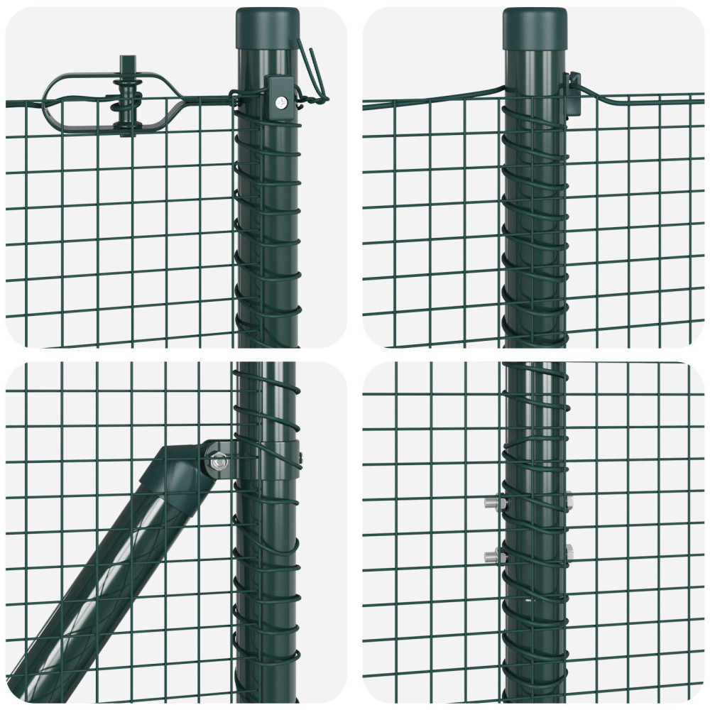 Produktbild för Utomhus Svetsat Trådstängsel Markfäste 50 x 1 m Grön Mesh