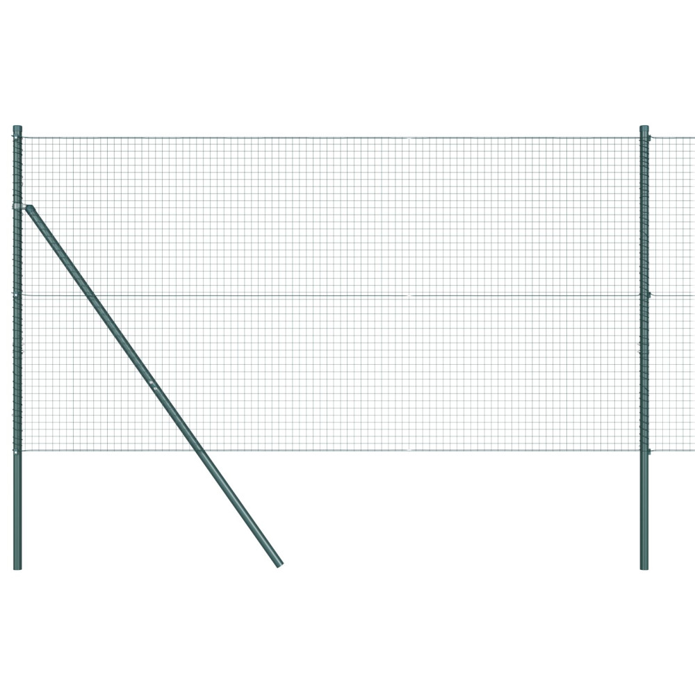 Produktbild för Utomhus Svetsat Trådstängsel Markfäste 50 x 1 m Grön Mesh