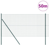 Produktbild för Utomhus Svetsat Trådstängsel Markfäste 50 x 1,2 m Grön Mesh