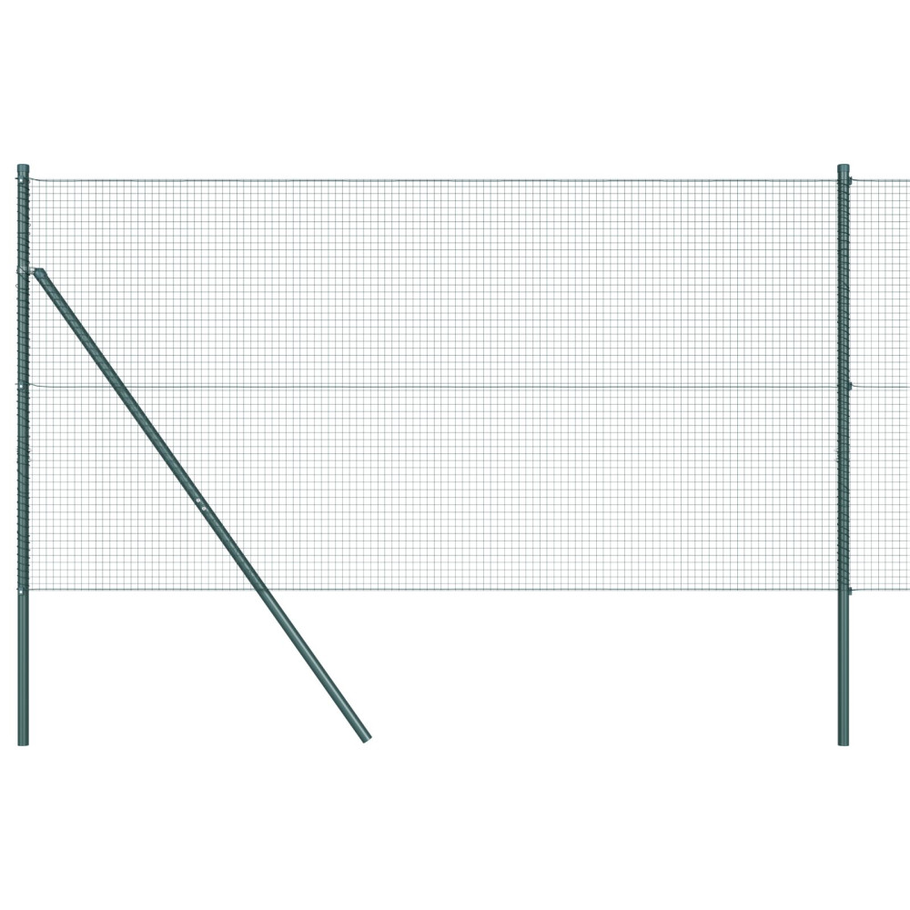 Produktbild för Utomhus Svetsat Trådstängsel Markfäste 50 x 1,2 m Grön Mesh