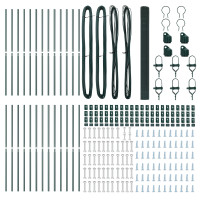 Produktbild för Svetsat trådgaller markfäste 50 x 1,5 m PVC-belagda stål Grön
