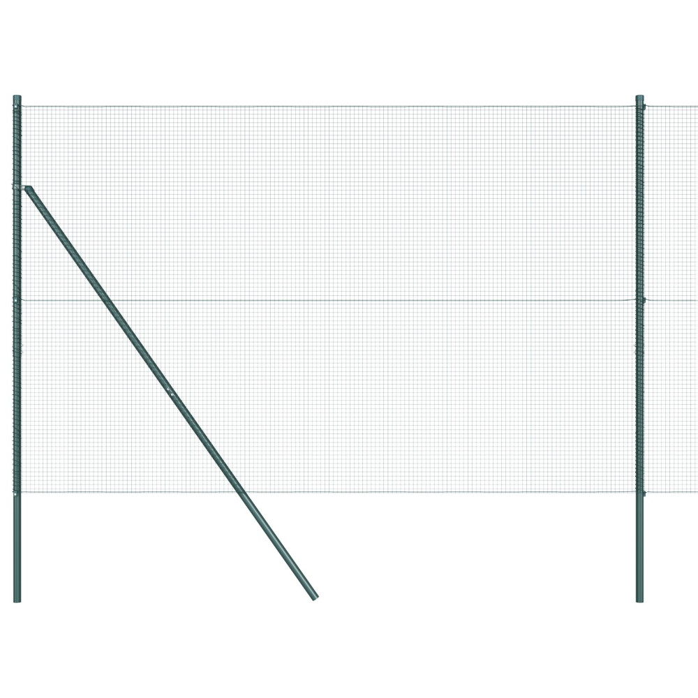 Produktbild för Svetsat trådgaller markfäste 50 x 1,5 m PVC-belagda stål Grön
