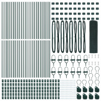 Produktbild för Utomhus Svetsat Trådstängsel Markfäste 100 x 0,6 m Grön Mesh