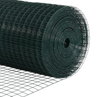 Produktbild för Utomhus Svetsat Trådstängsel Markfäste 100 x 0,8 m Grön Mesh