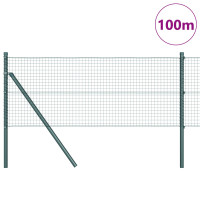 Produktbild för Svetsat trådgaller markfäste 100 x 0,8 m PVC-belagda stål Grön