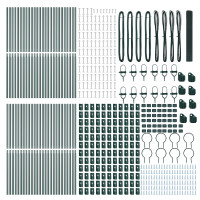 Produktbild för Utomhus Svetsat Trådstängsel Markfäste 100 x 1 m Grön Mesh