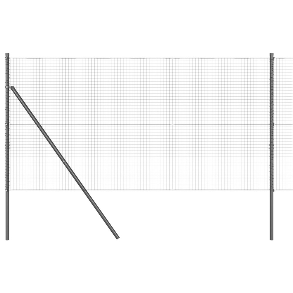 Produktbild för Svetsat trådgaller markfäste 10 x 1,2 m PVC-belagda stål Grå