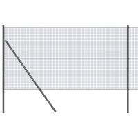 Produktbild för Svetsat trådgaller markfäste 10 x 1,4 m PVC-belagda stål Grå