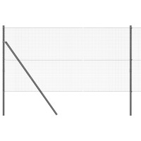 Produktbild för Svetsat trådgaller markfäste 10 x 1,4 m PVC-belagda stål Grå