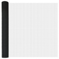 Produktbild för Svetsat trådgaller markfäste 25 x 1,2 m PVC-belagda stål Grå