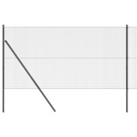 Produktbild för Svetsat trådgaller markfäste 25 x 1,2 m PVC-belagda stål Grå