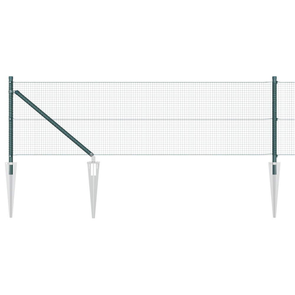 Produktbild för Svetsat trådgalleri med piggar 10 x 0,5 m (B x H)